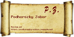 Podhorszky Zobor névjegykártya